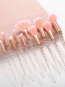 15支/14支/5支化妆刷套装 - 10支化妆刷 + 1个水滴形美妆蛋 + 4个三角形美妆蛋，快速上妆不结块，精选高密度仿生纤维，蓬松细腻，柔软亲肤，适用于液体、膏状、粉状等各种底妆产品，打造完美妆容，方便旅行和补妆，日常必备，可用于眼影和矿物粉。化妆刷套装，化妆刷套装，化妆刷套装，全套化妆刷，化妆刷套装，全套化妆工具，化妆刷套装，化妆刷套装，化妆礼盒套装 - 彩色 - 查看 4