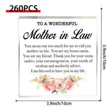 2D płaski 1 szt. Przemyślany prezent dla teściowej: Dziękujemy za Twój ciepły uśmiech i wsparcie - prezent na urodziny, Dzień Matki, Święto Dziękczynienia, odpowiedni dla mamy, kobiet - do domu, biura, na imprezę - nie wymaga prądu, lekki i łatwy do czyszczenia - nostalgiczna pamiątka, klasyczny design, trwały materiał, dekoracyjna ozdoba