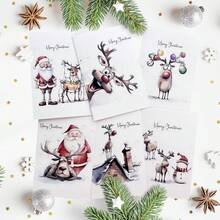 12张WhimsyWorks奇趣圣诞贺卡，含信封 - 多种节日主题设计，适合送给家人、朋友和同事 - 内页空白，可书写个人祝福 - 也适用于新年、祝贺和感谢等场合 - 彩色 - 查看 7