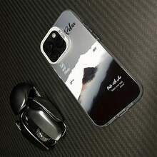 Nuevo Estuche de Teléfono Móvil con Paisaje de Montaña Nube Blanca por Láser Adecuado para iPhone11 12 13 14 15 16 iPhone16 15 14 13 12 11 Pro Max XS XR X 7 8 Plus SE Serie, ideal como regalo de cumpleaños para novias, novios y amigos17,17 Pro Max - Negro - Ver 7