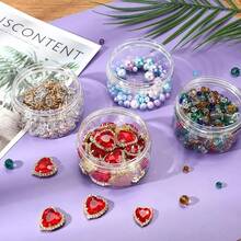 4 piezas Frascos de almacenamiento de plástico de 2.8 pulgadas/7 cm de diámetro con tapas, contenedores para pigmentos de pintura, tarros para cremas/máscaras, botellas para crema para los ojos/crema facial, envases cosméticos de tamaño de prueba transparentes de PET