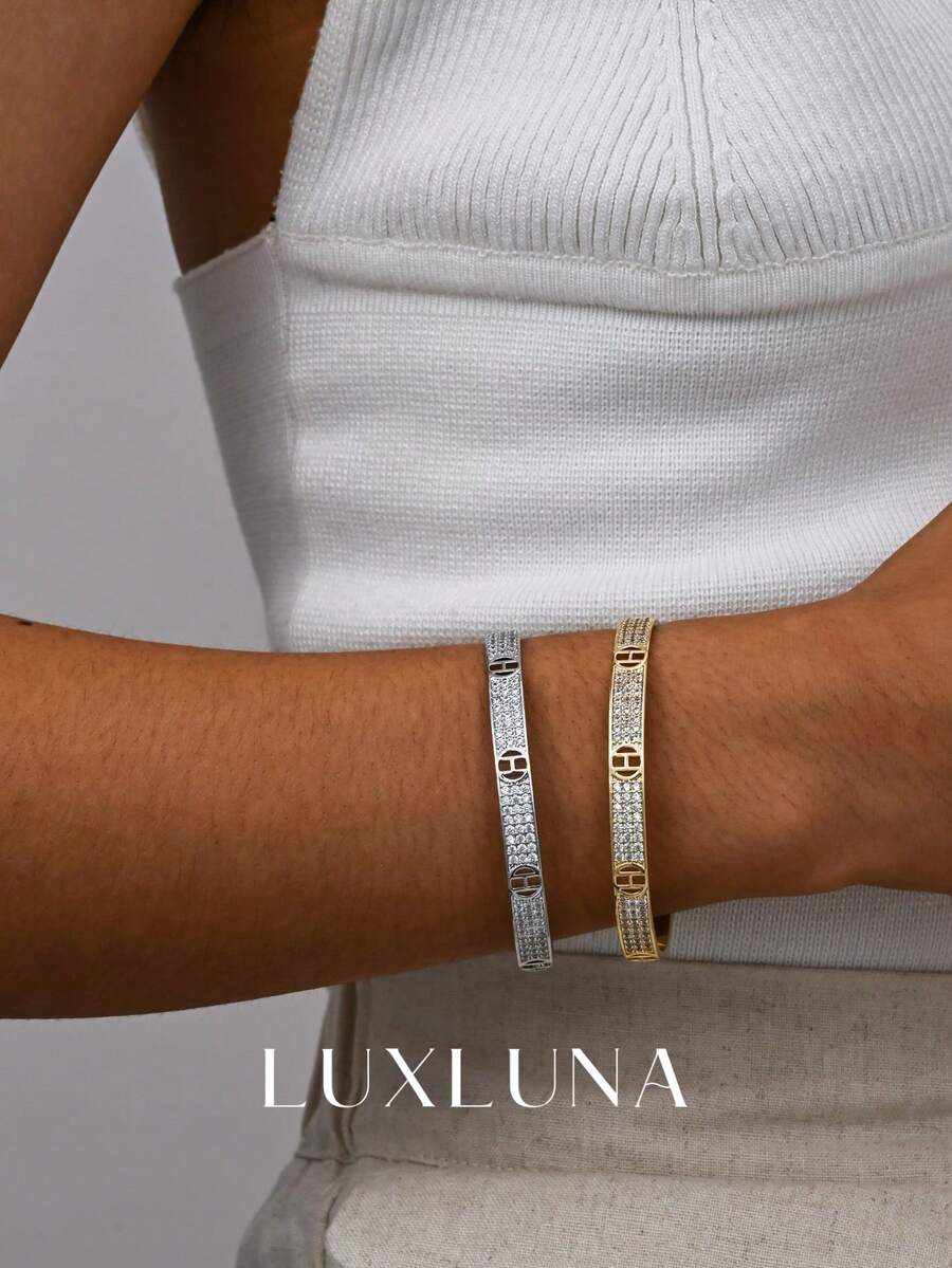 金银手链，优雅优质，适合日常佩戴、约会、聚会和礼物 - 彩色 - 查看 1