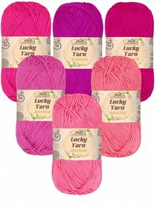 6 件套高品质 100% 腈纶纱线套装，4 层，1.76 盎司/绞，适用于针织和钩编服装、围巾、袜子、帽子、披肩和小型工艺品，秋冬 - 彩色 - 查看 21