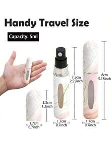 1 Mini Marble 5ml Portable Bottle Perfume, Pure Dew, Stored Tools, Family And Friends Can Use Birthday Gifts To Choose And Carry In Camping, Daily Sub Packaging, Afternoon Tea, And Citywalk - Nhiều màu - Xem 6
