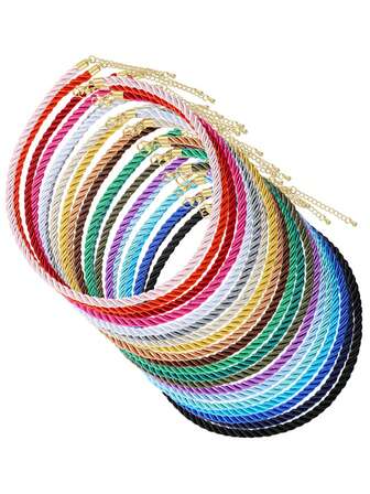 1 pieza Collar tejido a mano, accesorio básico de collar esencial para parejas y amigos, manualidad DIY