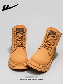 1 双 WARRIOR 女式前系带靴，高帮户外登山靴 - 0925黃色 - 查看 5