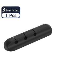 1pc Multi-Slot Cable Management Clip, Silicone Desktop Cable Organizer Winder, Self-Adhesive Cable Tidy Holder For Desk, Home, Office And Car - Bedside Table Cable Rack Accessory - Multicolor - View 4