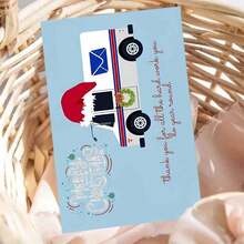 1pc Festive Christmas Mail Truck Greeting Card With Envelope, 12cm X 18cm, Universal Appreciation For Hard Work, Paper Holiday Card For Family, Friends, And Colleagues