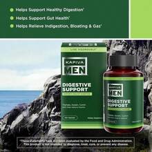 KAPIVA MEN Digestive Support Supplement With Triphala, Ajwain, Cumin, And Other Herbs And Vitamins, Supports Healthy Digestion And Gut Health, 60 Day Supply, 120 Capsules - Flavor NameA - View 2