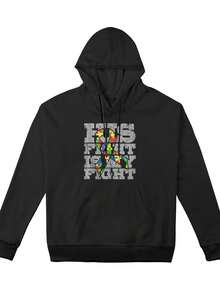 Women's Plus-Size Sweatshirt, His Fight Is My Fightcasual Style Sweatshirt, A Must-Have For Daily Travel, Suitable For All Seasons.