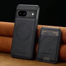 OUKNOEO Detachable Magnetic Wireless Charging Faux Leather Phone Case, Compatible With IPhone 17 Air 16e 15 14 13 Pro Max S26 S25 Edge S24 Ultra Plus A37 A57 Pixel 10 9 8 7, With Card Holder, 3 Card Slots, Anti-Theft Card Pocket - Black - View 38