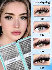 Bộ 640 sợi mi giả cao cấp, dày và mềm mại, 10D+20D+30D+40D/30D+40D+50D+60D/50D+60D+80D+100D, 10-16mm, Bộ dụng cụ tự làm mi giả, siêu dày, trông tự nhiên, cực mềm, nhẹ, có thể tái sử dụng, từng sợi mi giả lông chồn riêng lẻ, Bộ dụng cụ nối mi, Thích hợp cho gia đình, sinh hoạt hàng ngày, đám cưới, hẹn hò, tiệc tùng, lễ hội âm nhạc, Giáng sinh và các dịp khác. Mi giả riêng lẻ, Mi giả dạng chùm, Cụm mi giả, Cụm mi giả, Mi giả, Mi giả. - D - Xem 6