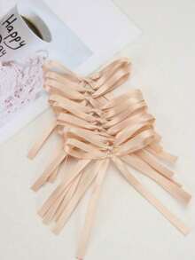 50/5 piezas Lazos de cinta con flores para empaquetar regalos, decoración de pasteles, accesorios de costura hechos a mano, accesorios de joyería y pelo DIY - Multicolor - Ver 16