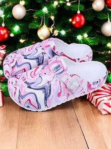 Bunte bedruckte rutschfeste Clogs für Damen, atmungsaktives und leichtes EVA-Design, Clogs mit verstellbarem Schnallenverschluss, geeignet für Garten oder Strandmode