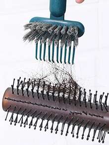 فرشاة تنظيف المشط، وكيل تنظيف المشط 2 في 1، وكيل تنظيف فرشاة الشعر، وسادة هوائية، فرشاة شعر، مزيل فرشاة شعر صغيرة، أدوات تنظيف فرشاة الشعر، مدمجة وقابلة للنقل، مناسبة للسفر، مناسبة لفرشاة مشط المرأة (لون عشوائي) قطعة واحدة/قطعتان