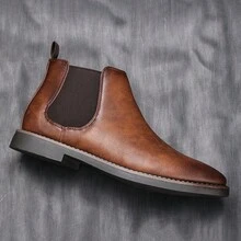 Match With Jeans,Men Chelsea Boots, Casual Retro Style Ankle Boots,Perfect With Jacket