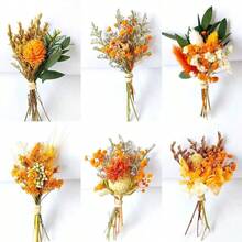 2/6/12 Piezas Ramo de flores secas mini, decoración navideña, caja de regalo para propuesta a dama de honor, centros de mesa para boda bohemia, pequeñas flores secas de pampa para decorar jarrones, flores secas diminutas para decorar tartas de cumpleaños