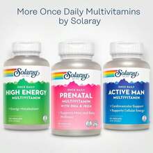 SOLARAY Once Daily Prenatal Multivitamin With DHA &Amp; Iron, Prenatal Vitamins And Minerals For Expectant Mothers, Easy Morning Herbal Blend &Amp; Whole Food Base, Lab Verified, 90 Servings, 90 VegCaps - 白色的 - 查看 6