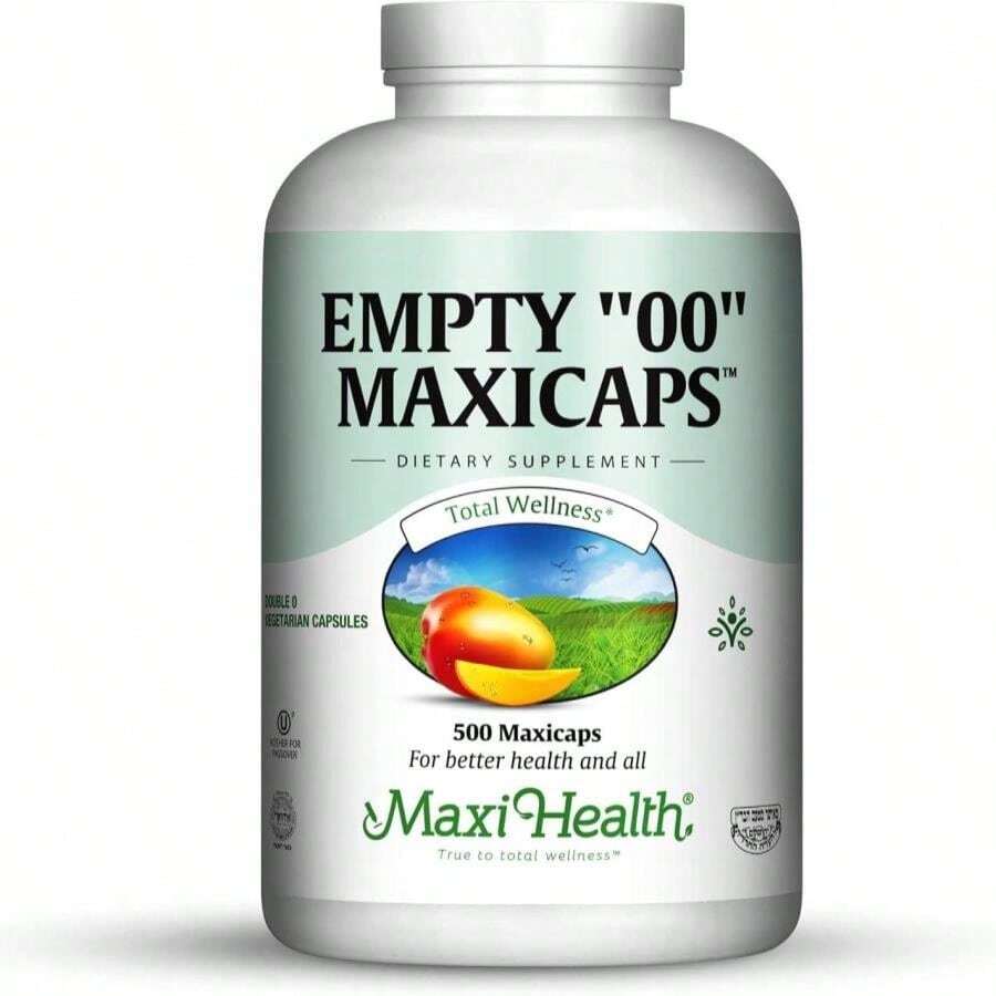 Maxi Health Empty "00" Capsules, 500 Count, Vegetarian - Kosher - Flavor NameA - 查看 1