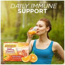 Emergen-C 1000mg Vitamin C Powder For Daily Immune Support Caffeine Free Vitamin C Supplements With Zinc And Manganese, B Vitamins And Electrolytes, Super Orange Flavor - 30 Count - Flavor NameA - 查看 2