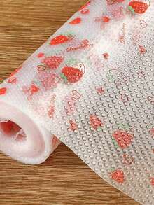 1 Roll Non-Adhesive Shelf Liner For Kitchen Cabinet Red StrawberryPattern Drawer Liner Non-Slip Refrigerator Liner EVA Waterproof Oil Proof Fridge Liner Clear Fruit Printed Cupboard Liner Table Mat,Spring Summer Picks,Brides Maid Gifts,Room,Bedroom Deccor,Bedroom Deccor,Beach,Travel,For Men,For Women,Vacation - Strawberry - View 11