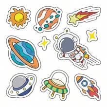 Cartoon Stickers, Astronaut, Cute Waterproof Stickers, Water Cups, Cups, Laptops, Manual Accounts, Account Stickers - Multicolor - View 6