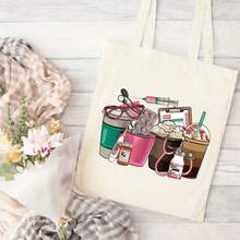 Fun Nurse Tote Bag, Polyester Large Capacity Simple Style Durable Tote Bags Outdoor Picnic, Party, Travelling, Shopping