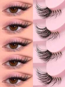 9 Pairs Half Lashes Band Eyelashes Eye False Eyelashes Short Soft 3d Faux Mink Eyelashes Soft Natural Makeup (BP02) Strip Lashes,Lashes,Eyelashes,Lashes - màu đen - Xem 11