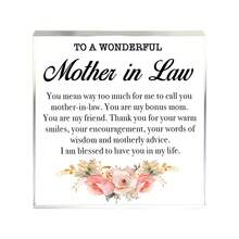 2D płaski 1 szt. Przemyślany prezent dla teściowej: Dziękujemy za Twój ciepły uśmiech i wsparcie - prezent na urodziny, Dzień Matki, Święto Dziękczynienia, odpowiedni dla mamy, kobiet - do domu, biura, na imprezę - nie wymaga prądu, lekki i łatwy do czyszczenia - nostalgiczna pamiątka, klasyczny design, trwały materiał, dekoracyjna ozdoba