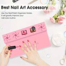 5-Flaschen Nagellackhalter, Silikon Material mit Fingerführung und Kippschutz-Design, rutschfester Boden, geruchlos - perfektes Geschenk für Frauen, Maniküre-Profis, Anfänger (3 Farben), Maniküre-Zubehör, hochwertiges Material