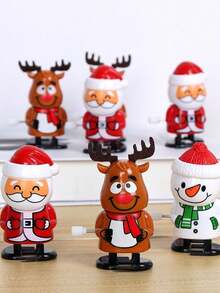 发条圣诞老人、雪人和驯鹿发条玩具，有趣新奇的圣诞装饰圣诞节、圣诞礼物、圣诞装饰、儿童圣诞礼物、礼物>圣诞节、驯鹿玩具、圣诞节、圣诞礼物、圣诞玩具 - 彩色 - 查看 4