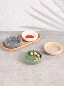 4pcs Ceramic Condiment Dishes - Soy Sauce, Vinegar, Seasoning Dishes, 4 Color Options, Ceramic Small Appetizer, Sushi, Wasabi Dipping Sauce Dishes, Commercial Spice Dishes, Household Kitchen, Dorm, Kitchen Supplies, Tableware Accessories, Kitchen Utensils, Best Christmas, Halloween, Thanksgiving, New Year, Holiday Gift
