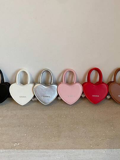 Kinder Umhängetasche, herzförmige Kopfhörertasche, Modische Tasche, Mini Münzbörse, Bodysuit