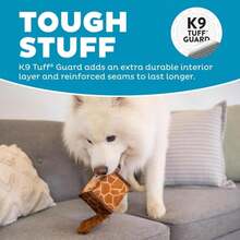 Outward Hound Fire Biterz Turtle Plush Firehose Material Interactive Dog Toy, Medium - MàuA - Xem 3