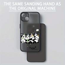 Patrón de arte de oso de dibujos animados compatible con Apple 16 15 14 13 12 XR XS Pro Plus funda protectora de TPU suave transparente mate - Colores mixtos - Ver 5