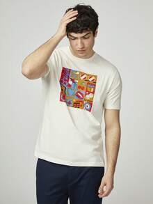 Ben Sherman Printed T-Shirt Assembly Trip Summer Regular None - White - View 5