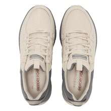 Skechers SWITCH BACK 女士休闲鞋 系带都市户外鞋，舒适轻便休闲鞋 180162-NTGY - 自然色/灰色 - 查看 4