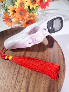 Contador digital luminoso LED com grão de madeira de 1 unidade