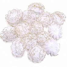 10 pièces Fleurs de Chiffon Œillet Bordées d'Or 5cm, Grande Taille, Accessoires de Décoration de Vêtements, Matériaux DIY pour Pinces à Cheveux, Fleurs de Décoration pour Sacs, Chaussures, Chapeaux, Décoration Maison, Décoration d'Emballage Cadeau, Fournitures Artisanales Fête des Mères, Options Multicolores