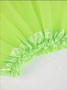 1pc Solid Color Casual Polyester Fiber (Polyester) Tutu Skirt, Suitable For All Seasons, 30cm Tutu Skirt, Non Adult Short Skirt, Small Waist Semi Transparent Stage Skirt, Ballet Skirt, Performance Dress, Macaron Color Fluffy Skirt, Princess Skirt, Breathable Mesh, Christmas Skirt, Half Body Skirt, Underskirt