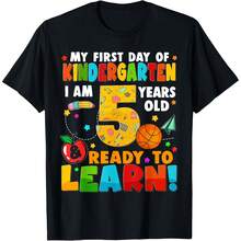 My First Day Of Kindergarten 5 Years Old Back To School Boys T-Shirt