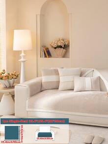 1件装奢华简约沙发垫套,时尚包边沙发座垫,四季皆宜,防滑、防尘、防刮,保护沙发,装饰客厅、卧室、书房、办公室,适用于1-4人沙发、L型沙发,波西米亚风格 - 卡其色 - 查看 17