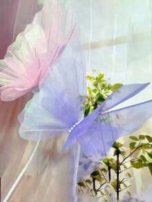 1/3/5pcs 3D Butterfly Wedding Decor, Indoor Photography, Display Cabinet, Wall Decor, Iridescent Butterfly Wedding Decoration - 彩色 - 查看 8
