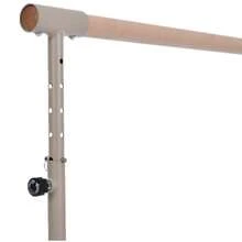 [Ballet Barre Stand/Lesson Barre] 5-Level Height Adjustment (85-105cm), Made Of Natural Wood And Steel, Portable, H-Shaped Legs, Suction Cups, Double Lock, 100kg Weight Capacity, 5cm Diameter, Easy To Grip, Rounded Corners, For Ballet Practice At Home, Beige, Assembly Required. - Beige - View 7