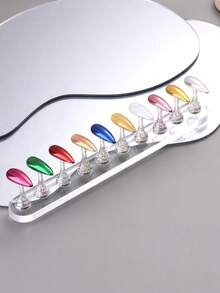Supporto per unghie in acrilico, supporto espositore per punte delle unghie, supporto per esercitarsi sulle unghie, supporti per esercitarsi sulla pittura delle unghie, supporti per manicure fai-da-te, salone per unghie - Trasparente - Visualizzare 8