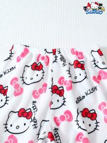 SANRIO 【居家男士】女士加厚绒毛绒睡衣套装，长袖圆领上衣和长裤，柔软舒适休闲家居服套装，适合秋冬季穿着，温暖舒适 - 白色 - 查看 5