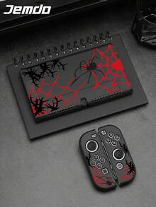 1pc Halloween Elements Spider, Spider Web Pattern Protective Case, Storage Bag, Bonus Skull Joystick Cap, Compatible With Switch2/Switch NS/Switch OLED, Accessories Compatible With Switch/Switch 2 Gaming Console, Full Set Including Storage Bag, Card Slot Base Shell, Switch Protective Case, Protect Your Gaming Console, Best Gift For Friends And Family On Halloween - Multicolor - View 12
