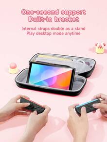 1pc Halloween Elements Spider, Spider Web Pattern Protective Case, Storage Bag, Bonus Skull Joystick Cap, Compatible With Switch2/Switch NS/Switch OLED, Accessories Compatible With Switch/Switch 2 Gaming Console, Full Set Including Storage Bag, Card Slot Base Shell, Switch Protective Case, Protect Your Gaming Console, Best Gift For Friends And Family On Halloween - Multicolor - View 3