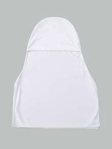 1 pieza Velo facial con capucha de unicolor para mujer, hijab musulmán de alta calidad y transpirable, máscara facial multifuncional de protección solar adecuada para abaya