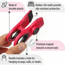 - Chip Clips, Magnetic, 6 Pack, Bag Clips, Chips, Food Packages, Fridge